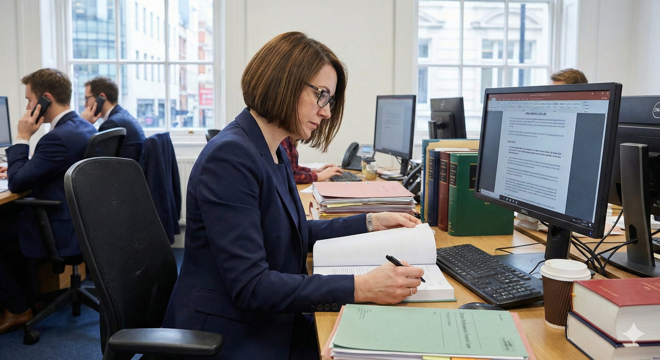 Lawyer reviewing contract